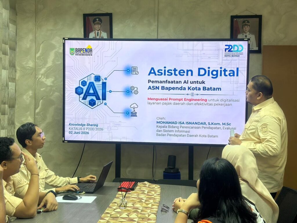 Katalis II P2DD Kota Batam: Pemanfaatan Artificial Intelligence (AI) untuk Mendukung Digitalisasi Layanan Pajak Daerah dan Efektivitas Kerja ASN Bapenda Kota Batam